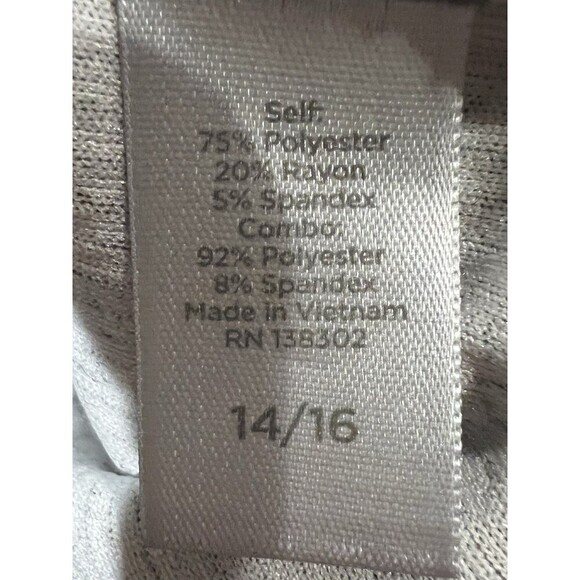 Avenue Plus Size Rayon Blend Black & Gray Short Sleeve Midi Dress Size 14/16 - Picture 7 of 8